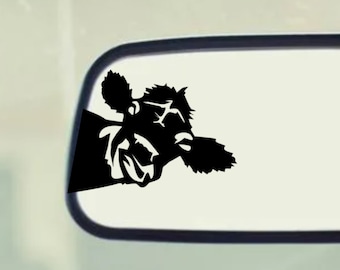 Peeking Cow Decal for phone, mirror, ect