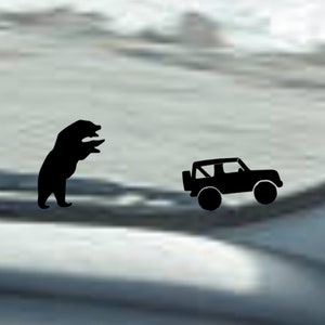 Bear with 2 Door Vehicle decal - windshield Easter egg for Jeep Wrangelr