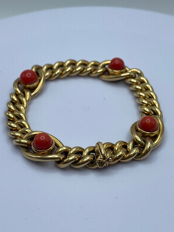 18KY Gold Carlo Weingrill Verona coral Bracelet