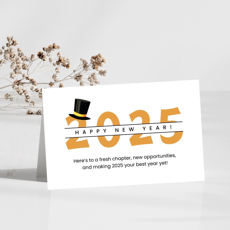 Happy New Year 2025 Cards Box Etsy