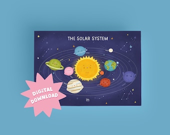 PRINTABLE | Solar system | Poster | Kids room | Nursery | digital download