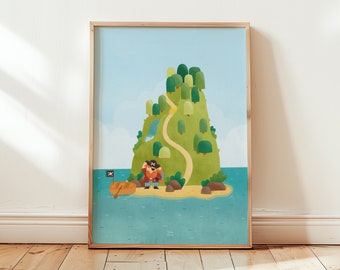 Lonely Pirate Print | A3 poster