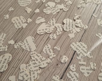Literary Heart Confetti: Recycled Historical Fiction Book Paper