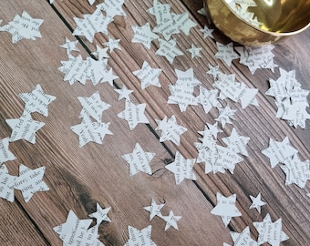 500 Book Page Star Confetti: Literary Party Decor