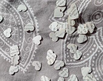Confeti de corazón de papel de libro vintage: decoración rústica para bodas, 1000 piezas