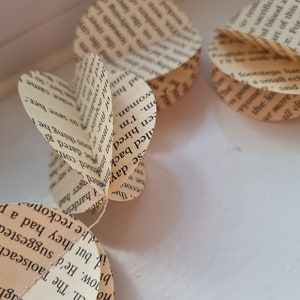 Vintage Book Page 3D Circle Garland: Literary Party Decor