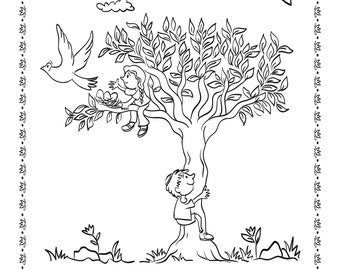 Ki Tetze Parsha Coloring Page: Bible Story Art (Digital Download)