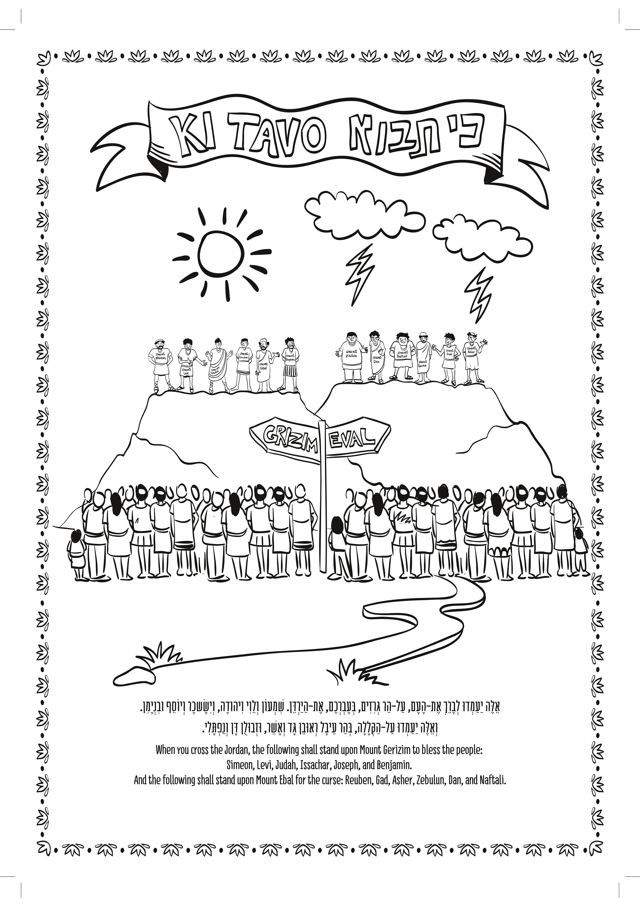 Ki Tavo Parsha Coloring Pages - Il Fullxfull.4274757811 Putu 
