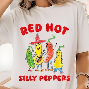 silly peppers, Retro Cartoon T Shirt, Weird T Shirt, Meme T Shirt, Trash Panda T Shirt, Unisex - unisex t shirt
