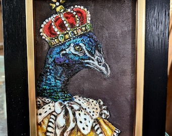 Original Painting Acrylic "King Percy Peacock IV"