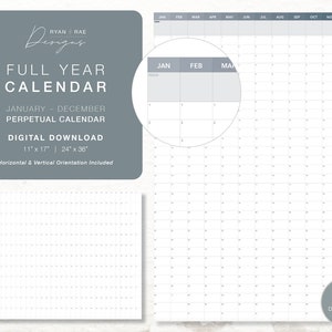 Perpetual Calendar Year Overview