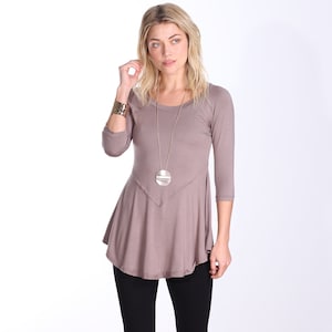 Women's Three-Quarter Sleeve Tunic Top by - FINAL SALE