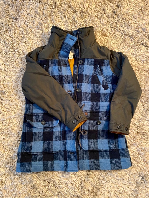 Rare Vintage Woolrich Women’s Blue Buffalo Plaid … - image 1