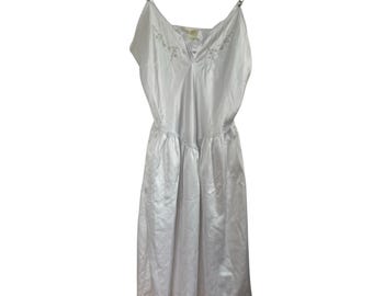 Vintage Gold Label Victoria’s Secret Satin Slip Dress Bestickt 90er Jahre Coquette