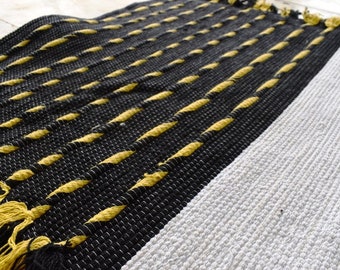 2x6 ft veelkleurige biologische katoenen handgeweven mat voor yoga, pilates, fitness, gebed, meditatie of woondecoratie