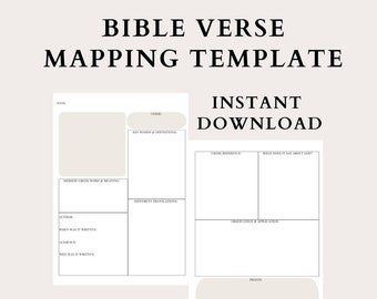Verse Mapping Instant Download | Digital Verse Mapping| Bible Study Tools | Bible Study Template | Bible Journaling | Bible Study Guide