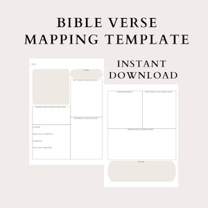 Verse Mapping Instant Download | Digital Verse Mapping| Bible Study Tools | Bible Study Template | Bible Journaling | Bible Study Guide