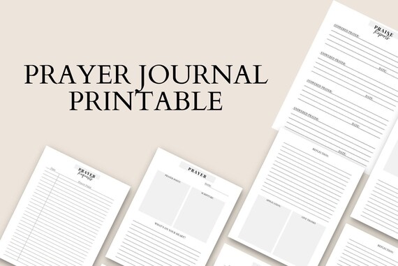 Prayer Journal Template | Daily Prayer Journal | Prayers | Journal Template | Prayer Journaling| Instant Digital Download | Printable PDF