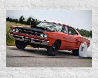 1969 Dodge Six Pack Superbee Muscle Car Poster de arte de parede 24 x 36 pol.
