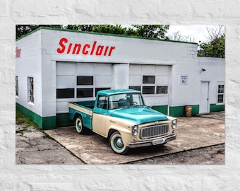 1959 International B100 Classic Harvester Truck Wall Art Poster 24x36in Presente