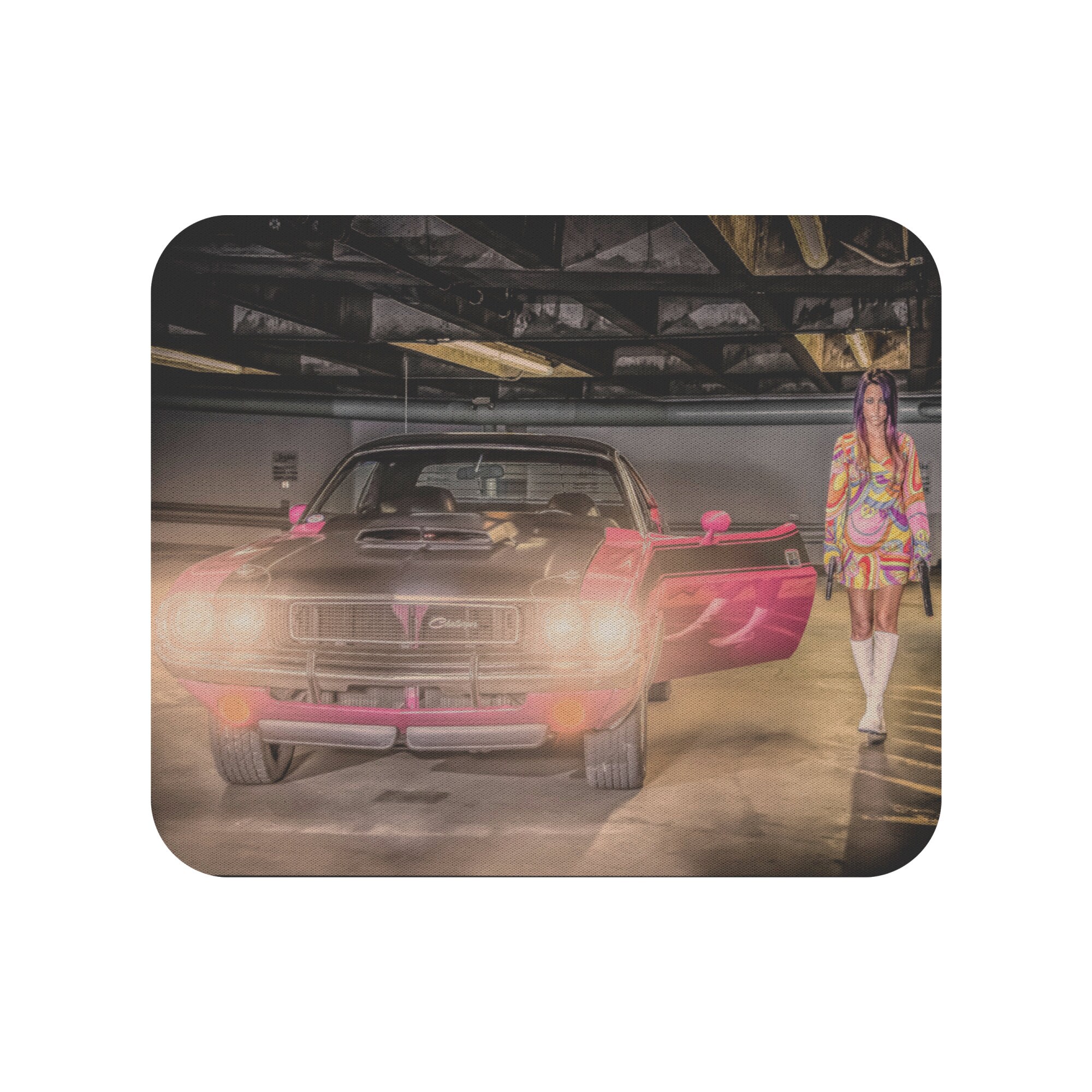1970 Dodge Challenger T/A 340 Six Pack Panther Pink Muscle Car Mousepad ...