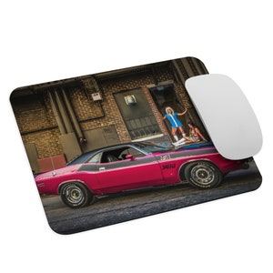 1970 Dodge Challenger T/A 340 Six Pack Panther Pink Muscle Car Mousepad Gift