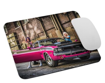 1970 Dodge Challenger T/A 340 Six Pack Panther Pink Muscle Car Mousepad Gift