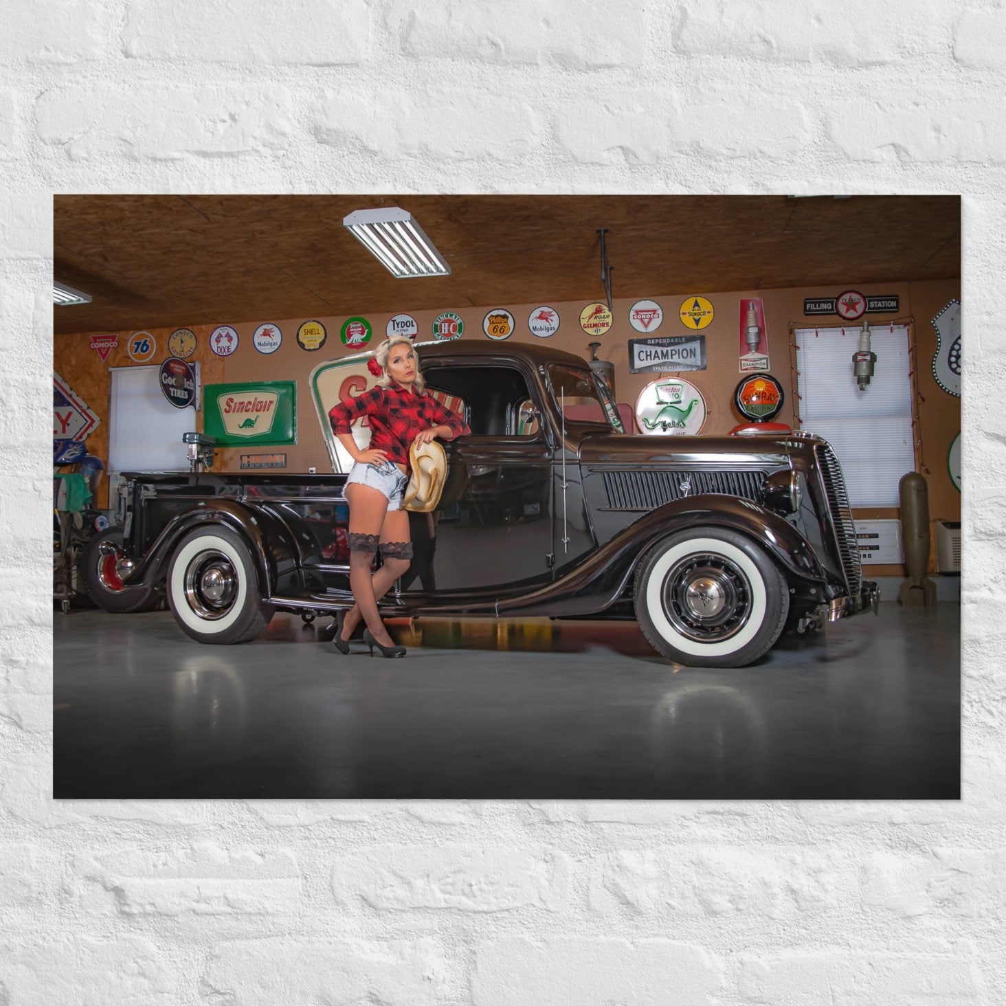 1937 Ford Classic Pickup Truck Wall Art Poster 24x36in Presente
