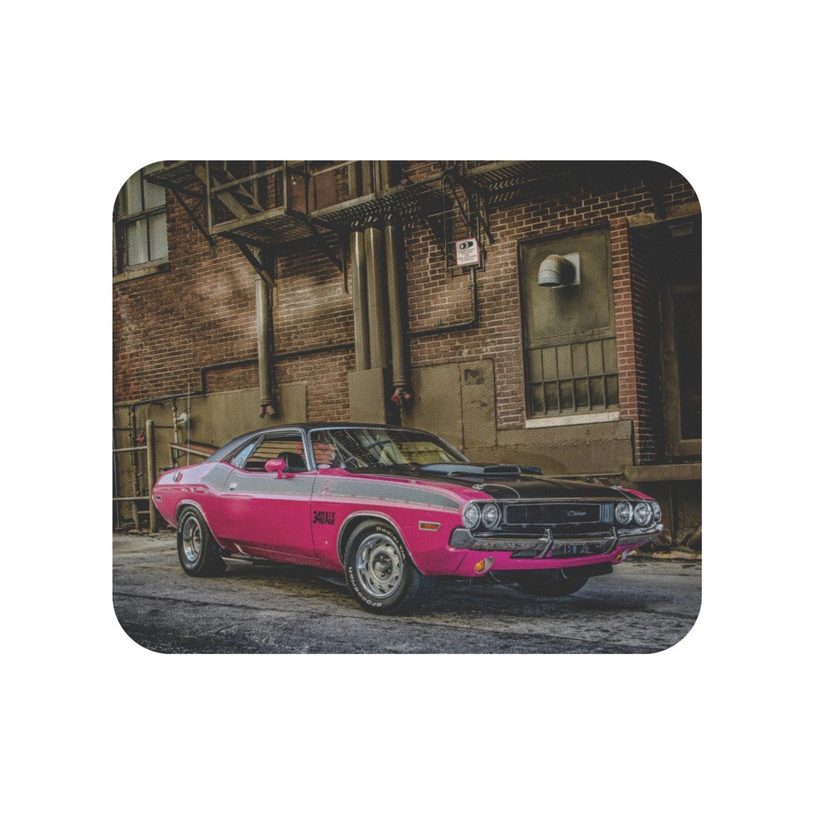 1970 Dodge Challenger T/A 340 Six Pack Panther Pink Muscle Car Mousepad ...
