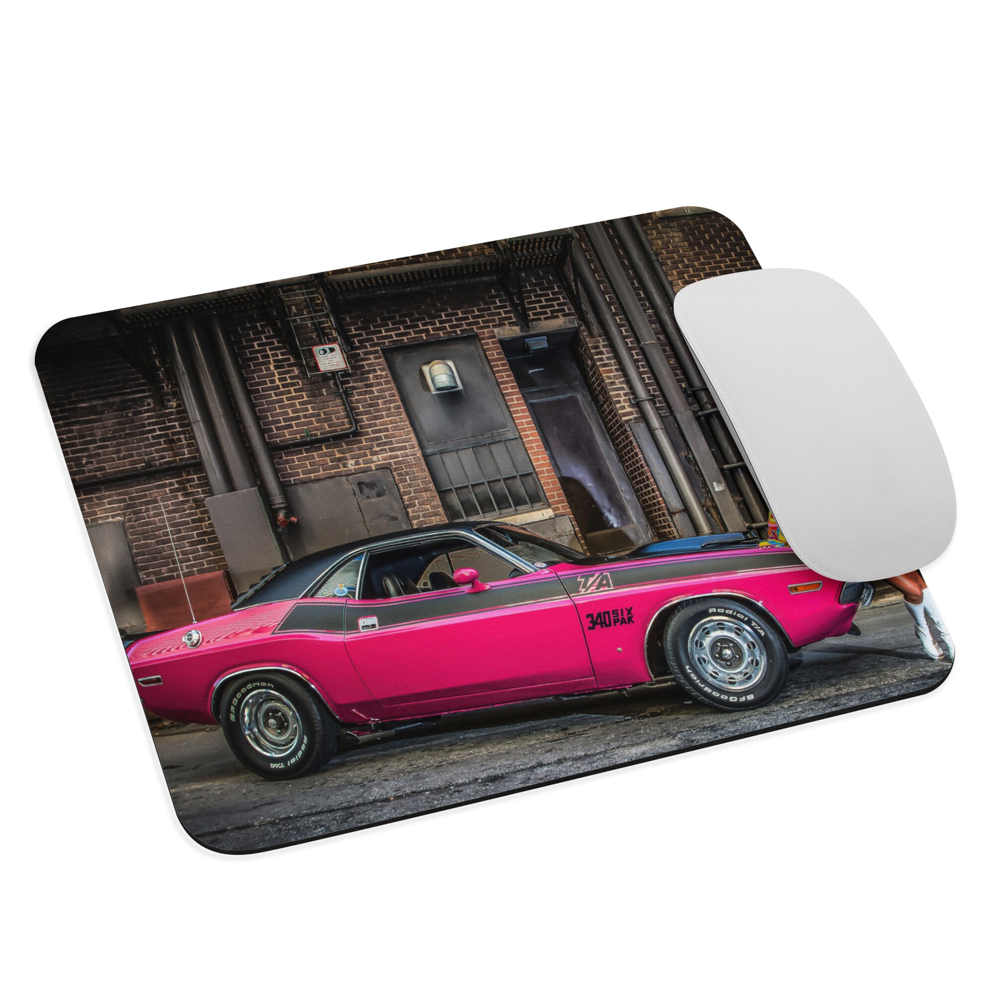 1970 Dodge Challenger T/A 340 Six Pack Panther Pink Muscle Car Mousepad ...
