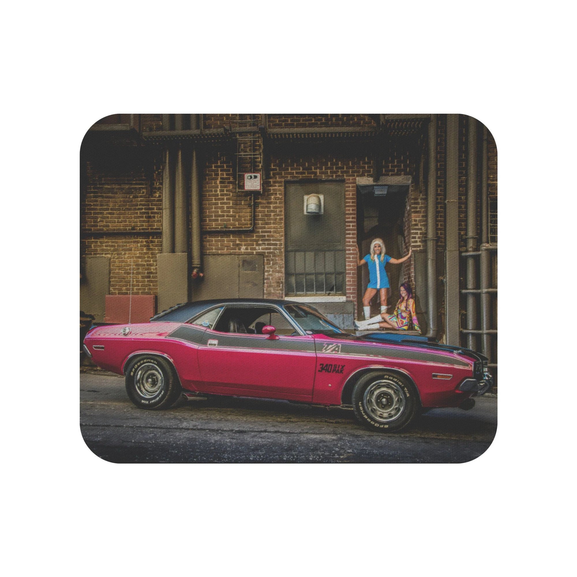 1970 Dodge Challenger T/A 340 Six Pack Panther Pink Muscle Car Mousepad ...