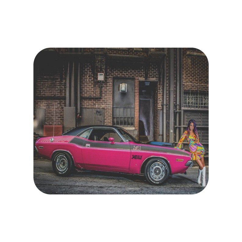 1970 Dodge Challenger T/A 340 Six Pack Panther Pink Muscle Car Mousepad ...