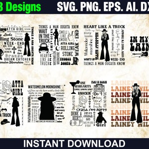 08 L**** W**** SVG Bundle, PNG, Musica Country, Western, Titoli Canzoni, Bell Bottom Country Svg, Aspetta Nel Camion, Le Cose Che L'Uomo Dovrebbe Sapere Svg