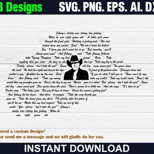 8 T***-G*** Lyrics Svg, Custom Lyrics Svg, Guitar Version Lyrics, Heart Shape Lyrics, Country Music Svg, Lyrics Svg, Vinyl Records Lyrics