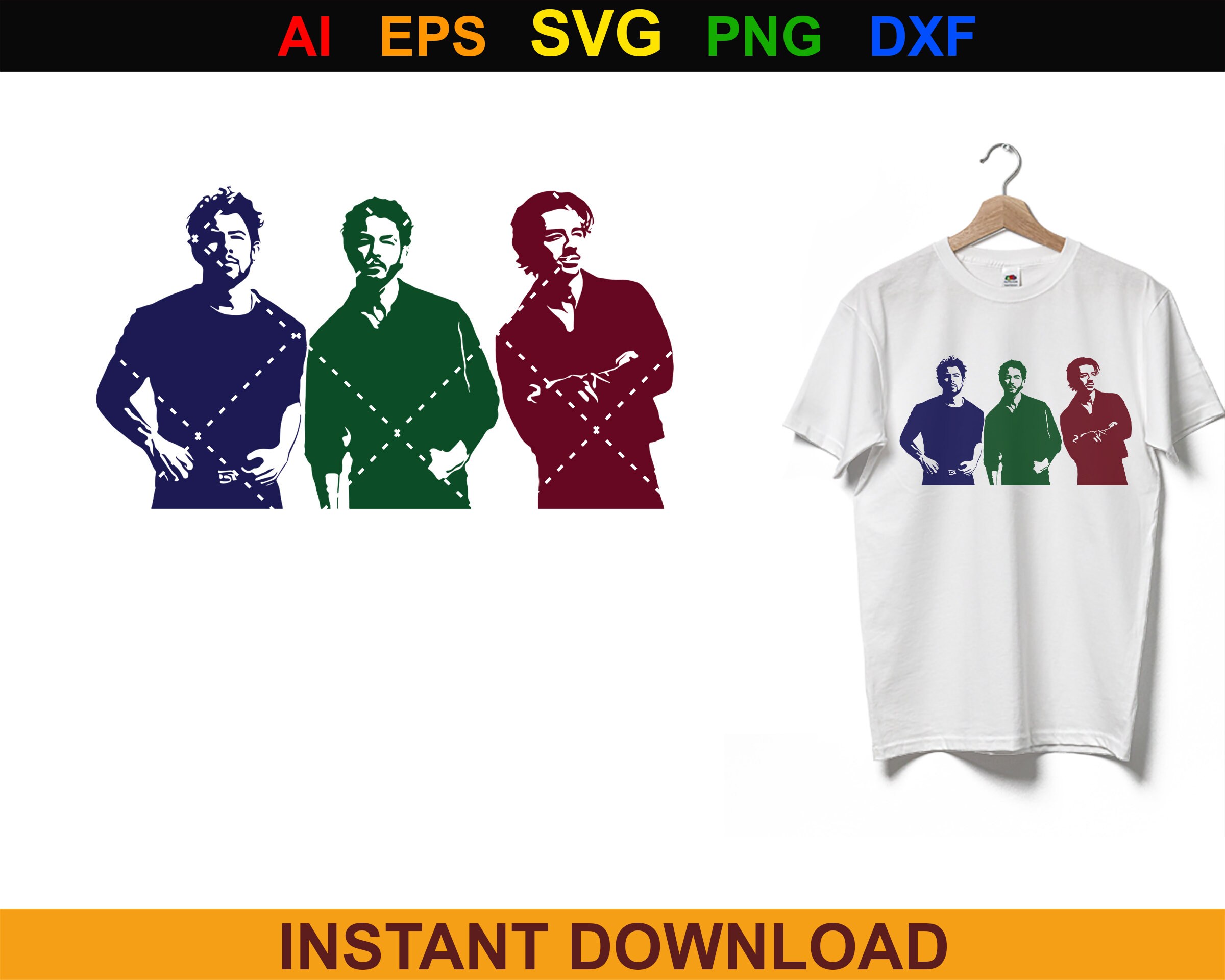 Jonas Brothers Bundle Svg Jonas Brothers 2023 Png Jonas Etsy
