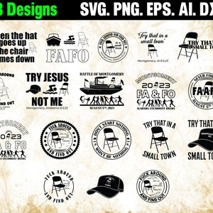 Ala-bamaa B-rawl Bundle Svg | Ala-bamaa B-rawl | On The Beach Svg | Riverboat Fight | Folding Chair Svg | Ala-bamaa Slugger Png | Fa&Fo Svg