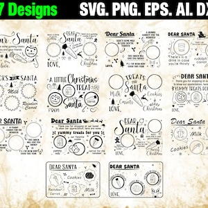 Cutting Boards Bundle Svg, Dear Santa Tray SVG Bundle, Christmas SVG, Santa Tray SVG, Santa Plate svg, Chopping Board Svg, Bible Verse Svg