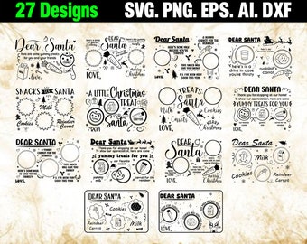 Cutting Boards Bundle Svg, Dear Santa Tray SVG Bundle, Christmas SVG, Santa Tray SVG, Santa Plate svg, Chopping Board Svg, Bible Verse Svg