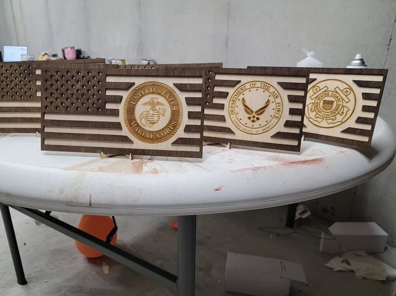 Engraved Military Flags All Branches Available Army Air Force Navy