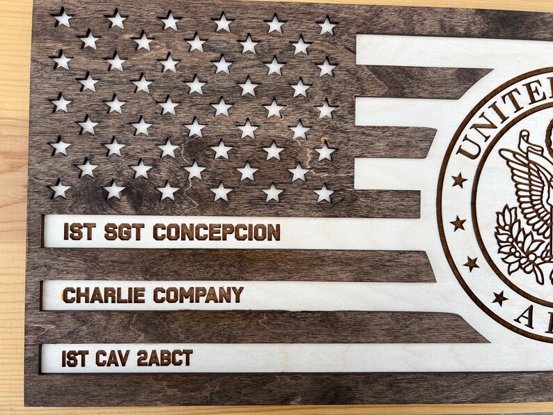 Engraved Military Flags All Branches Available Army Air Force Navy