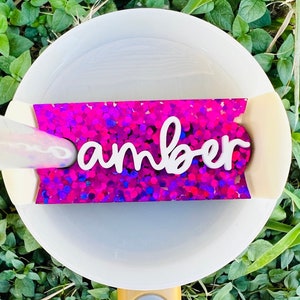 Personalized Tumbler Name Plate-READ DESCRIPTION