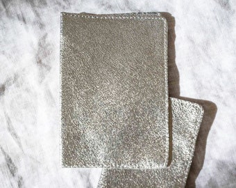 Silver Leather passport cover, Leather Passport holder, passport case, passport wallet, travel gift, wanderlust gift, traveler's gift