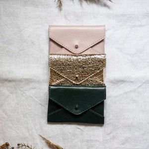 Leather cards holder envelope wallet card holder Envelope card holder image 1