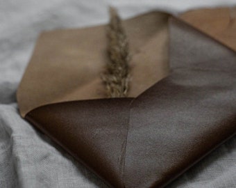 Leather envelopes A2 A6 A7 A8 A9 A10 Vegetable tanned leather envelope Money gift envelope