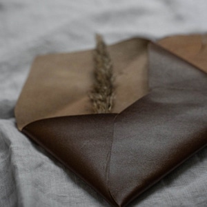 Leather envelopes A2 A6 A7 A8 A9 A10 Vegetable tanned leather envelope Money gift envelope