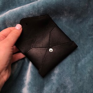 Leather cards holder envelope wallet card holder Envelope card holder image 8