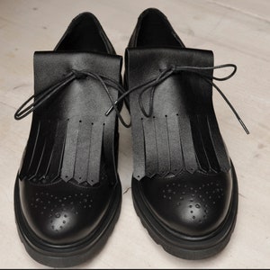 Leather kilties, golf shoe kilties, womens leather kilties, mens golf shoe kilties, leather kilties for Oxford shoes image 1