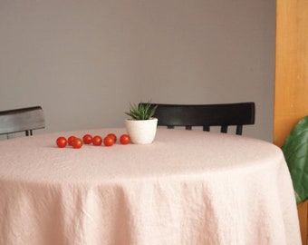 Linen tablecloth. Washed soft linen table cloth. Stonewashed linen tablecloth. Natural dining tablecloth