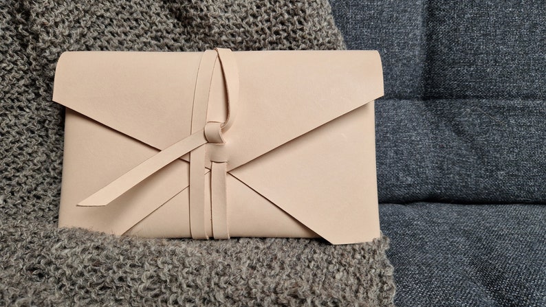 Wedding clutch Envelope bag Leather handbag Womens leather purse Bridesmaid gift image 5