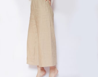 Culottes | Linen Culottes | Linen Pants | Women Pants | Women Culottes | Wide Linen Pants | High Waist Culottes | Plus size